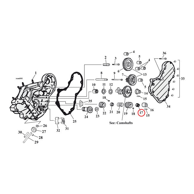 JIMS, nut Pinion shaft gear