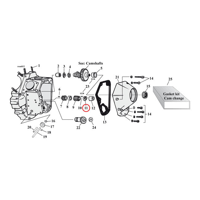 JIMS, nut Pinion shaft gear