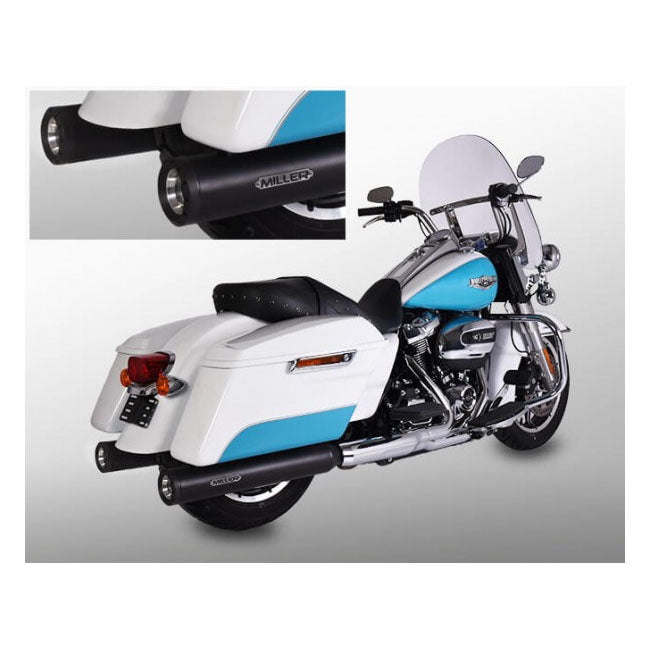 *2 WEEKS EXTRA TRANSIT TIME* Miller, Airlington 107" slip-on mufflers. Euro 4. Black