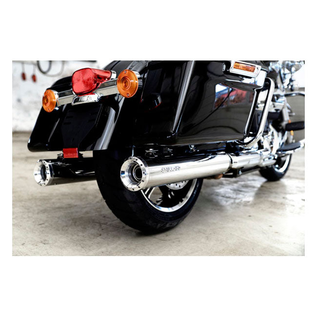 Miller, Cleveland 107" slip-on mufflers. Euro 5. Polished