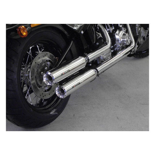 *2 WEEKS EXTRA TRANSIT TIME* Miller, Hunter slip-on mufflers. Euro 3. Polished