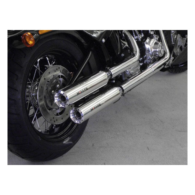 *2 WEEKS EXTRA TRANSIT TIME* Miller, Hunter slip-on mufflers. Euro 3. Polished