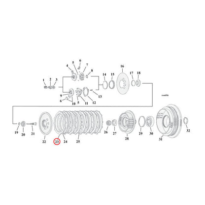 Alto, 90-22 Red Eagle clutch plate set. Friction