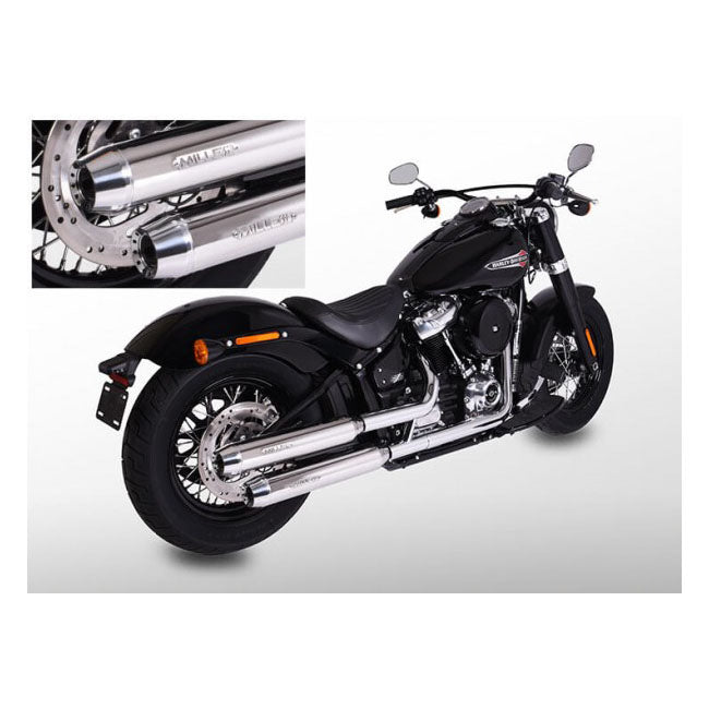 *2 WEEKS EXTRA TRANSIT TIME* Miller, Independence slip-on mufflers. Euro 4. Polished