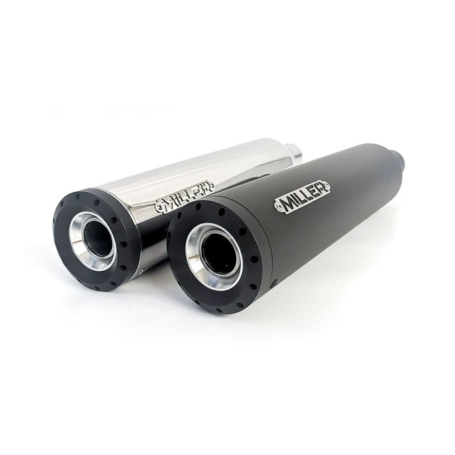 *2 WEEKS EXTRA TRANSIT TIME* Miller, Independence slip-on mufflers. Euro 4. Matte black