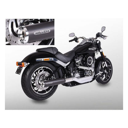 *2 WEEKS EXTRA TRANSIT TIME* Miller, Independence 2-1 slip-on muffler. Euro 4. Matt black