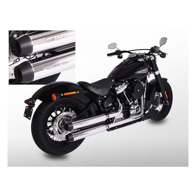 *2 WEEKS EXTRA TRANSIT TIME* Miller, Independence slip-on mufflers. Euro 4. Polished