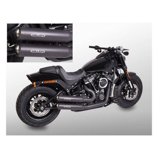 *2 WEEKS EXTRA TRANSIT TIME* Miller, Bronco 2-2 exhaust system. Euro 4. Matte black