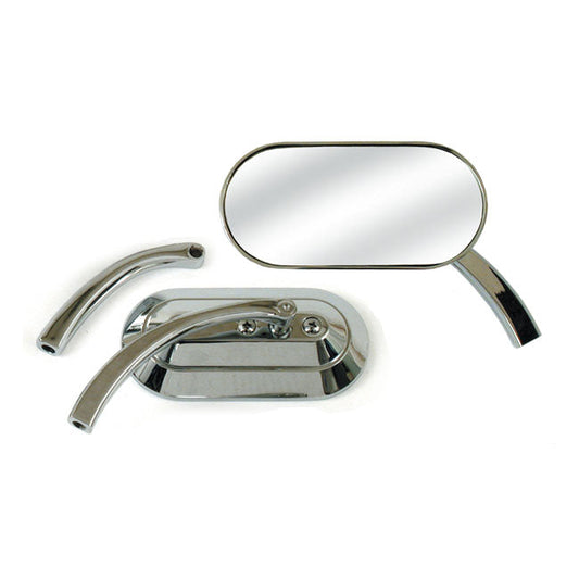 Custom oval mirror. Chrome