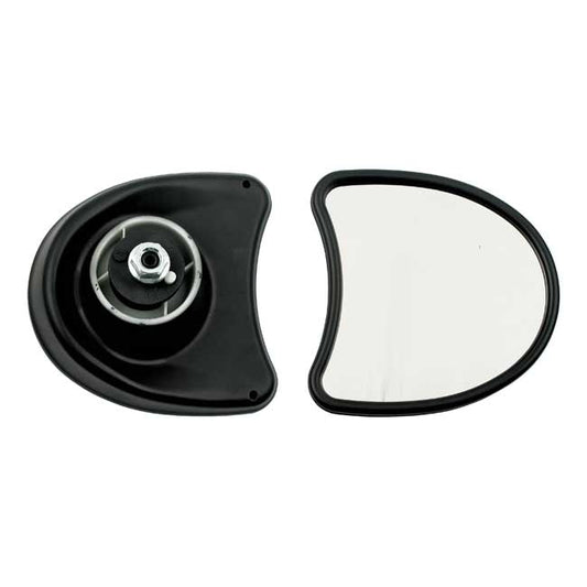 Touring fairing mount mirror kit. Single vision, black