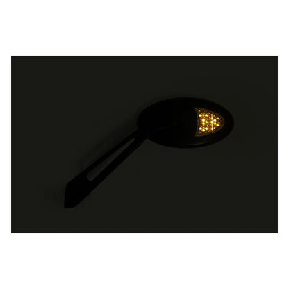 LED cateye turn signal mirror set. Black, amber front lens