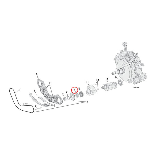 Spacer, balancer sprocket .140"
