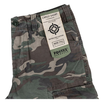 Army Surplus Cargo short woodland stonewashed