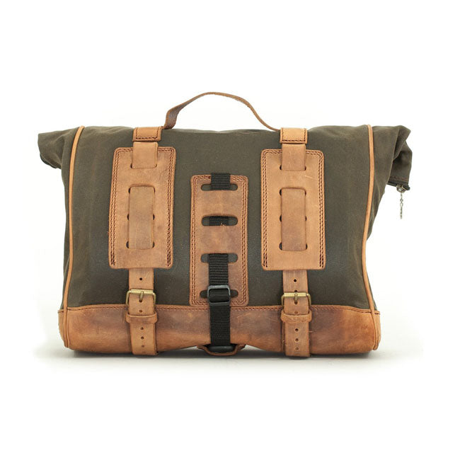 Longride, ''Old Chopper'' waxed cotton saddlebag Khaki
