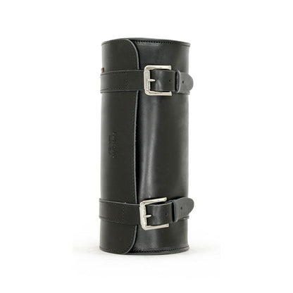 Longride, genuine leather tool roll 6.5L. Smooth black