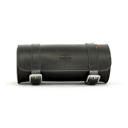 Longride, genuine leather tool roll 6.5L. Smooth black