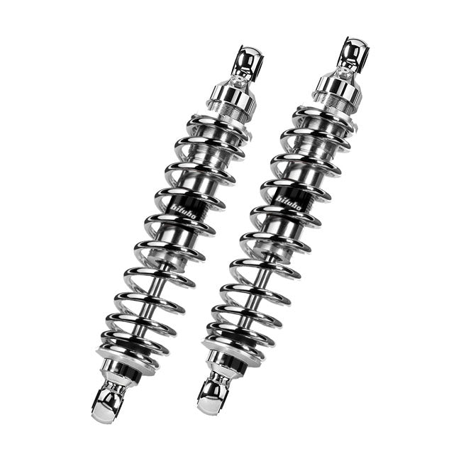 *2 WEEKS EXTRA TRANSIT TIME* Bitubo, WMB dual shock absorber set. Chrome. 260mm