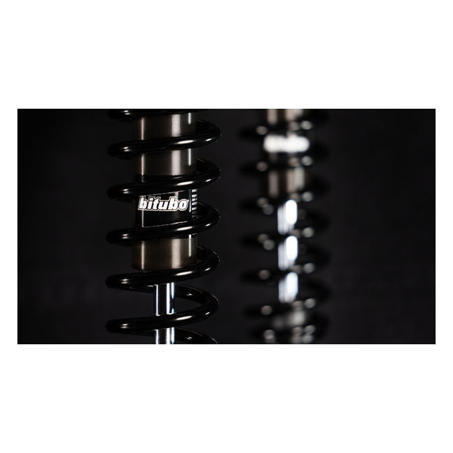*2 WEEKS EXTRA TRANSIT TIME* Bitubo, WME dual shock absorber set. Black. 321mm
