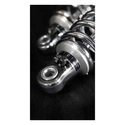 Bitubo, WME dual shock absorber set. Chrome. 336mm