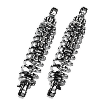 Bitubo, WME dual shock absorber set. Chrome. 336mm