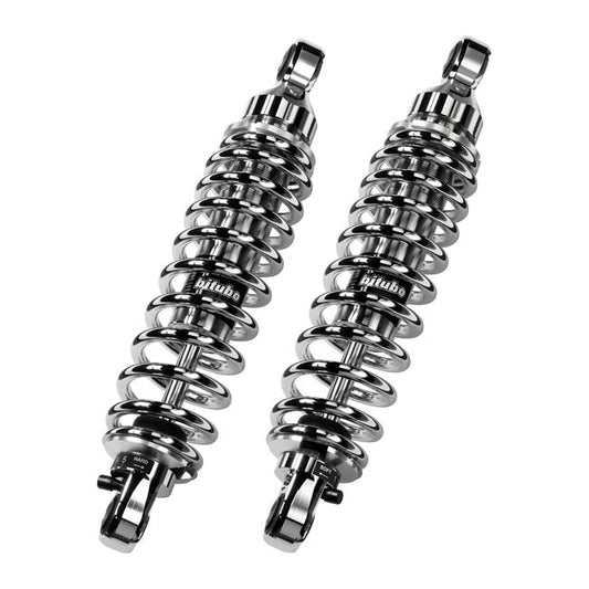 Bitubo, WME dual shock absorber set. Chrome. 336mm