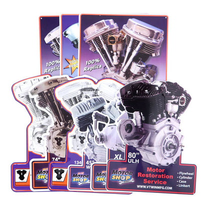 V-Twin Mfg, motor plaque V-Twin engine models