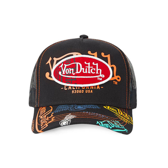 Von Dutch Logo Everywhere cap black/multicolour