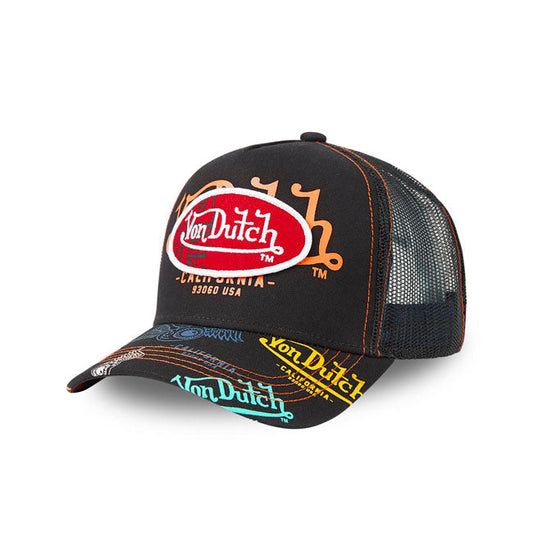 Von Dutch Logo Everywhere cap black/multicolour