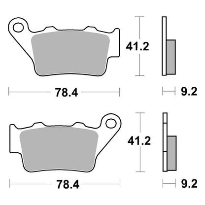 SBS, brake pads. Street Carbon Tech (organic). Rear