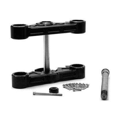 Killer Custom, 49mm Softail wide triple tree set. Black