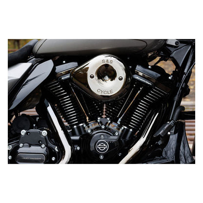 S&S, Stealth Air Cleaner Kit with Lava Chrome Teardrop