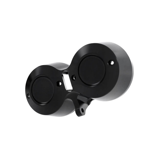 Kraus, Low Rider S Twin Gauge Bucket. Black