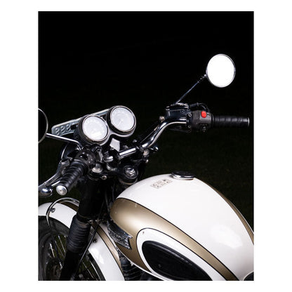 Trip Machine, leather handlebar grip wraps. Black