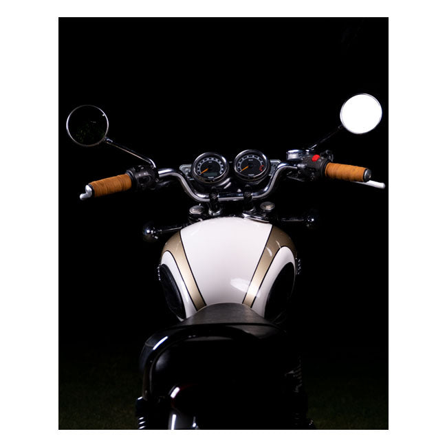 Trip Machine, leather handlebar grip wraps. Tan