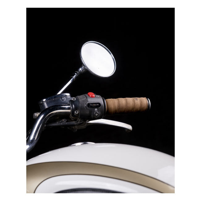 Trip Machine, leather handlebar grip wraps. Tobacco brown