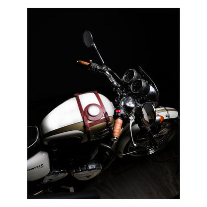 Trip Machine, handlebar grip wraps. Tobacco perforated