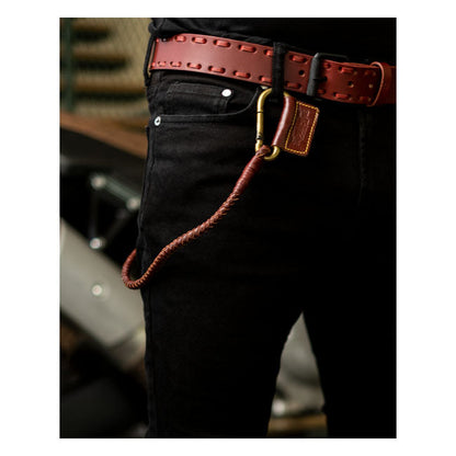 Trip Machine Braided key chain cherry red
