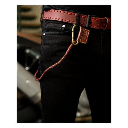 Trip Machine Braided key chain cherry red