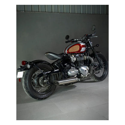 Trip Machine, Diamond leather gas tank pad set. Tobacco