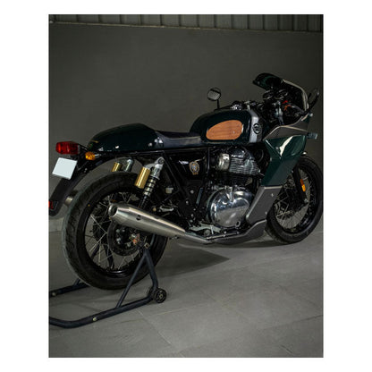 Trip Machine, Classic leather tank pad set. Tobacco