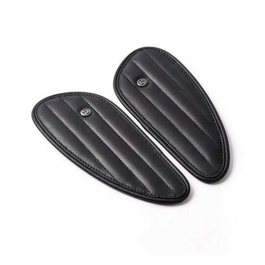 Trip Machine, Mini Classic leather tank pads. Black