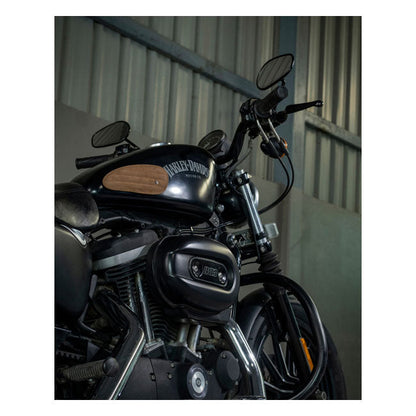 Trip Machine, Mini Classic leather tank pads. Tobacco