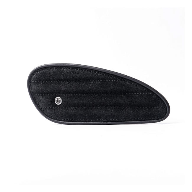 Trip Machine, Mini Classic leather tank pads. Black suede