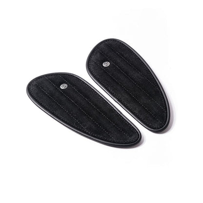 Trip Machine, Mini Classic leather tank pads. Black suede