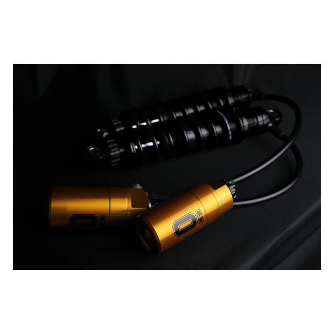 Öhlins, STX36 Blackline rear shocks golden reservoir. 12"