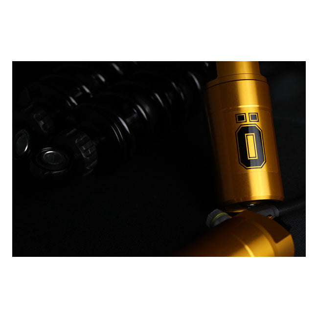 Öhlins, STX36 Blackline rear shocks golden reservoir. 12"