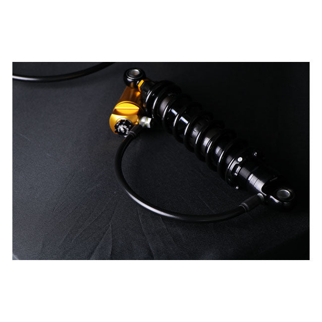 Öhlins, STX36 Blackline rear shocks golden reservoir. 13"