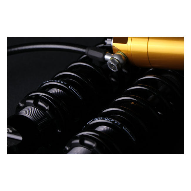 Öhlins, STX36 Blackline rear shocks golden reservoir. 13"