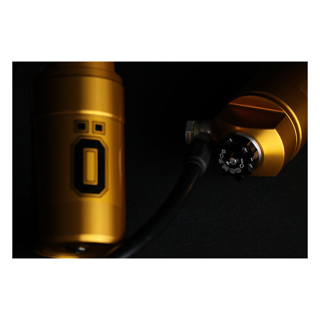 Öhlins, STX36 Blackline rear shocks golden reservoir. 13"