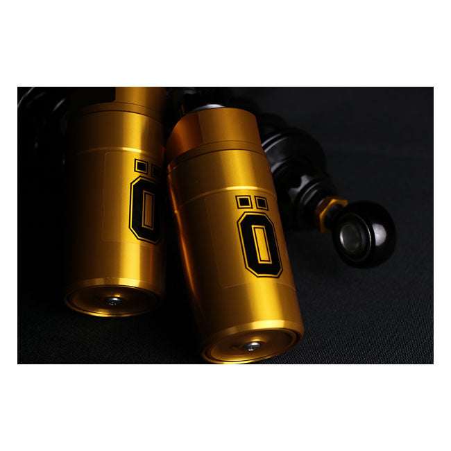 Öhlins, STX36 Blackline rear shocks golden reservoir. 13"